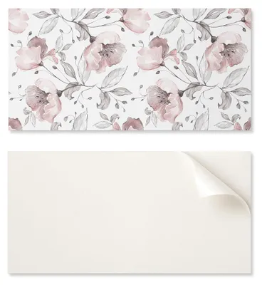 Obrázek produktu pro Samolepicí vinylová dekorativní deska s potiskem, rozměry 120x60 cm, s květinovým akvarelovým motivem