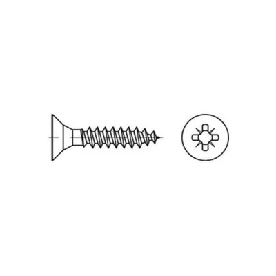 Obrázek produktu pro Šroub do dřevotřísky Dönges SeKo Z Pozidriv, pozinkovaný, s plným závitem, 3,0 x 10 mm