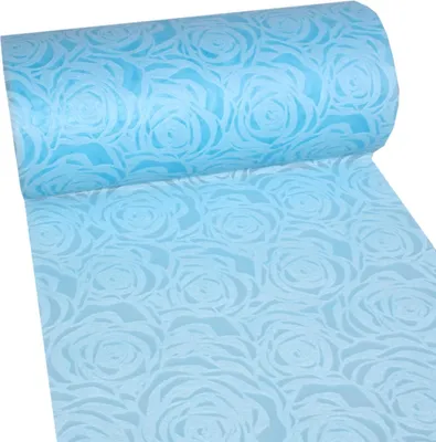 Produktbild von Tischläufer Dekoflor® - "Rosen" - 300mm 5m - hellblau - 56-300-5-15