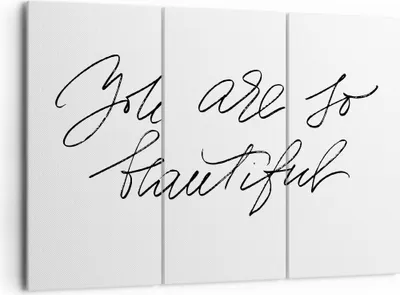 Produktbild von Bild auf Leinwand - Leinwandbild - 3 Teile - Du bist so wunderschön - 165x110cm - Wand Bild - Wanddeko - Wandbilder - Leinwanddruck - Bilder - Wanddekoration - Leinwand bilder - CE165x110-4609