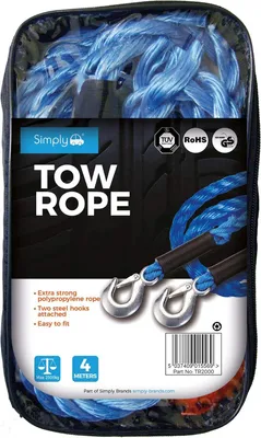 Produktbild von Abschleppseil 4 m, blau, 200 g, für Pannenhilfe