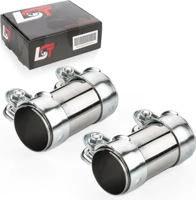 Produktbild von 2x Rohrverbinder Doppelschelle Abgasanlage Auspuff Ø 55x125mm für AUDI für SKODA