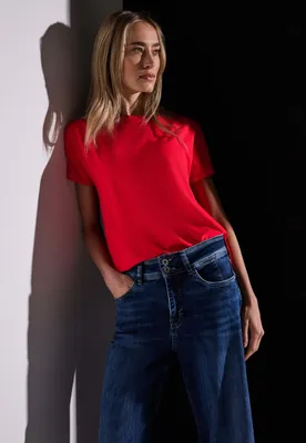 Produktbild von Street One T-Shirt 'Shirt Style Christa', A323114, glory red, Gr. 40