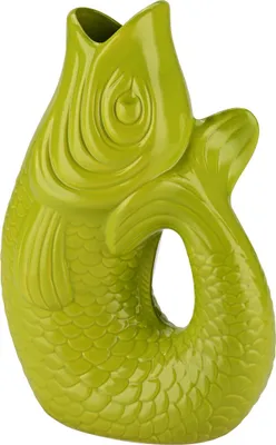 Produktbild von Gift Company Monsieur Carafon Vase / Karaffe Fisch L lime 2,7l