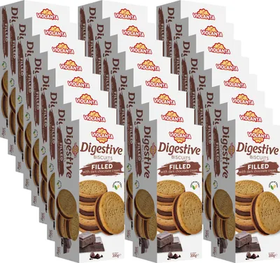 Produktbild von Doppelkekse mit cremiger Füllung aus dunkler Schokolade 4800g aus Griechenland