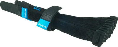 Produktbild von 10 x Klettkabelbinder Kunststofföse 15 cm schwarz - Klett / Flausch auf UNTERSCHIEDLICHEN SEITEN! - Goodymax®