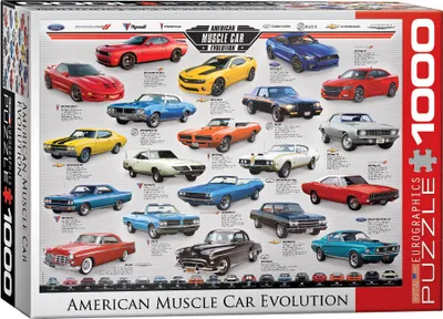 Produktbild von American Muscle Car Evolution - 1000 Teile Puzzle im Format 68x48 cm