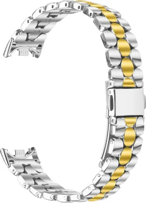 Immagine prodotto di INF Elegante cinturino in acciaio inossidabile con perle per Xiaomi Band 8/9/10 argento+oro
