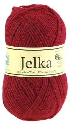 Produktbild von 50g Strickgarn Jelka m. 28% Wolle veredelt, Strickwolle, Farbauswahl, Farbe:bordeaux