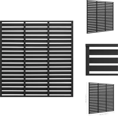 Immagine prodotto di vidaXL Elemento di recinzione WPC 180 x 180 cm nero - Pannelli di recinzione