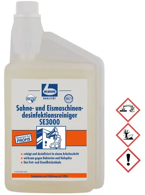 Produktbild von "Dr. Becher" Sahne-und Eismaschinendesinfektionsreiniger 1 l SE3000 mit Dosierkopf
