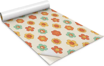 Zdjęcie produktu dla Folia samoprzylepna - Okleina meblowa - Dekoracyjna - Do mebli - Tapeta - Naklejka - Folia - Szczęśliwe kwiaty - 100 x 50 cm