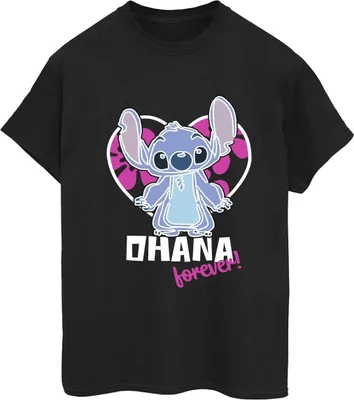 Produktbild von Disney - "Ohana Forever" T-Shirt für Damen BI30197 (M) (Schwarz)