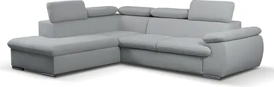 Produktbild von Ecksofa mit Schlaffunktion & Bettkasten - Ecke Links - Hellgrau - FABIEN