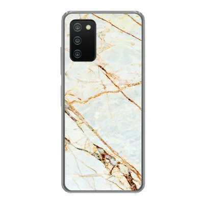 Produktbild von MuchoWow® Handyhülle Schutzhülle Hülle für Samsung Galaxy A03s Marmor - Gold - Luxus Silikon Softcase Handy Hülle - Schutz - Geburtstag Teenager