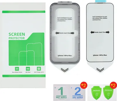 Produktbild von INF 2er-Pack HD-Bildschirmfolie, explosionsgeschützt, staubdicht, kratzfest für iPhone Transparent  iPhone 14 Pro