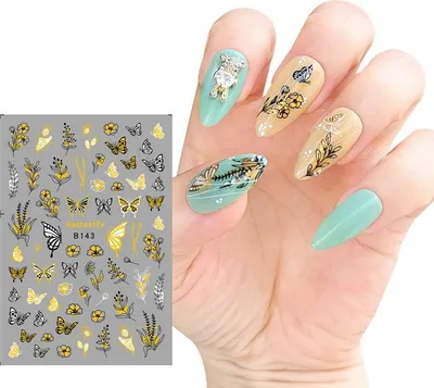 Image de Stickers nail art avec motif de fleurs