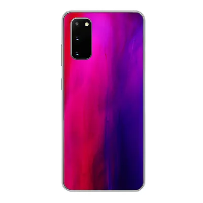 Produktbild von MuchoWow® Handyhülle Schutzhülle Hülle für Samsung Galaxy S20 Färben - Rosa - Lila - Abstrakt Silikon Softcase Handy Hülle - Bild