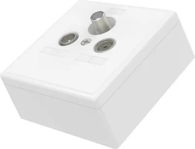 Produktbild von Hama Skitu, 2x SAT + TV + Radio, Weiß, 68 mm, 68 mm, 39 mm, 1 Stück(e)