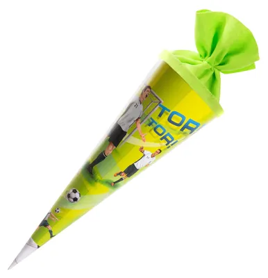 Produktbild von Goldbuch Schultüte für den ersten Schultag, Fußballmotiv, 35 cm, mehrfarbig, grün