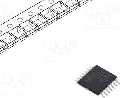 Produktbild von 3x ,invertierend(nein) IN: 1 MC74125ADTR2G , Sender, Treiber Kanäle: 4