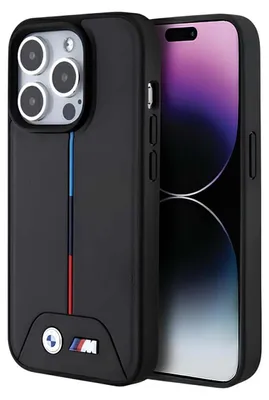 Obrázok produktu pre Etui Bmw Quilted Tricolor Magsafe Na Iphone 15 Pro - Čierne