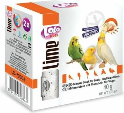Obrázek produktu pro LOLO LOLOpets LIME minerální kámen s mušlemi pro ptáky 40 g