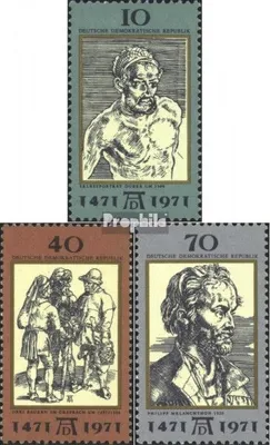 Produktbild von Briefmarken DDR 1971 Mi 1672-1674 (kompl.Ausgabe) gestempelt 500.Geburtstag von Dürer
