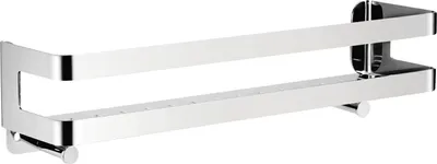 Produktbild von Edelstahl Duschablage - Wandmontage Duschregal mit Haken - Badezimmer Organizer - 40 cm - Silber