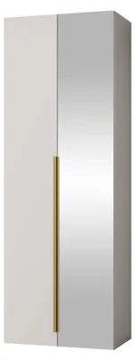 Produktbild von MIRJAN24 Kleiderschrank Kerkin 2D mit Spiegel, Kleiderschrank mit zwei Drehtüren (Farbe: Sandbeige)