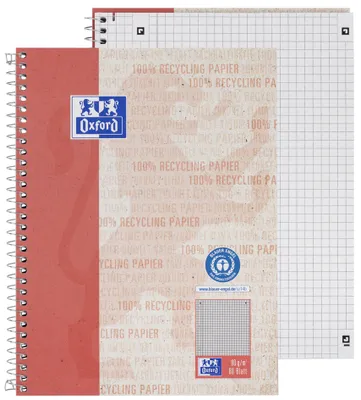 Produktbild von Oxford COLLEGEBLOCK, Einfarbig, Blau, A5+, 80 Blätter, Liniertes Papier, Hardcover