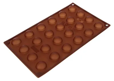 Image de Moule en silicone pour chocolats et bonbons - Moule à chocolat - 30 x 17,5 x 1,5 cm - FCM - Marron