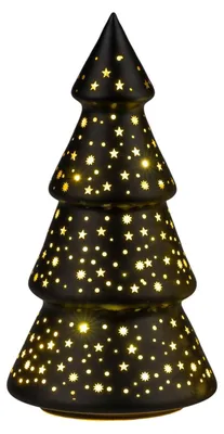 Produktbild von formano LED Deko-Baum 20cm Glas Stern-Nachbildung & Timer 6h/18h Weihnachtsdeko