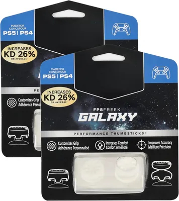 Imagen del producto de Agarres para los pulgares: compatibles con PlayStation 5 y PlayStation 4. Ideales para juegos de disparos en primera persona (FPS). Mejoran la precisión del mando. Joysticks para