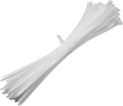 Obrázek produktu pro Qoltec Opakovaně použitelné stahovací pásky | 7,2 x 450 mm | Nylon66 UV | Bílá