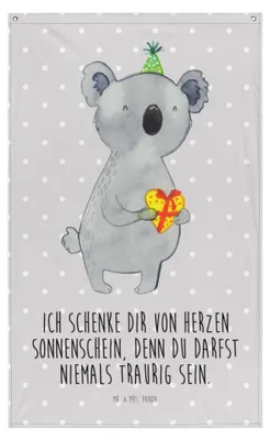 Produktbild von Mr. & Mrs. Panda Tapestry Koala Geschenk - Grau Pastell - Wandbild, Geburtstag, Gobelin, Tapisserie, Wandtuch, Wandteppich, Party