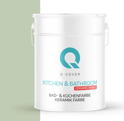 Produktbild von BAD-& KÜCHENFARBE | Olivgrün | 10 L | für Wände – robust, schmutzabweisend, tiefmatt | Q-COVER
