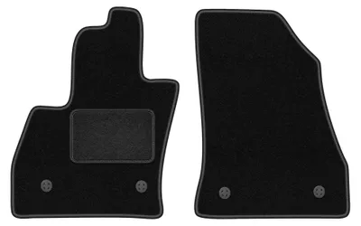 Produktbild von Velours-Fußmatten Vorne für Fiat 500L 2012- (Minivan) – 2-tlg, Schwarz, passgenau – Wielganizator LUX