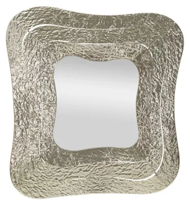 Obrázok produktu pre FURNLUX Nástenné zrkadlo Aury Silver 74cm / Hlavná farba: strieborná / Rozmery: 74 x 79 x 7 cm