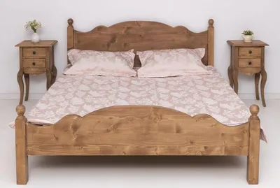 Obrázek produktu pro Casa Padrino ložnicová sestava z masivu ve venkovském stylu hnědá - 1 manželská postel ve venkovském stylu a 2 noční stolky ve venkovském stylu - Nábytek do ložnice z masivu - Nábytek do ložnice ve venkovském stylu