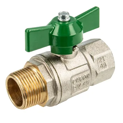 Produktbild von ITAP Trinkwasser-Kugelhahn GREEN Typ 379 - IG x AG 3/4 Zoll (DN 20) mit Flügelgriff, PN 40