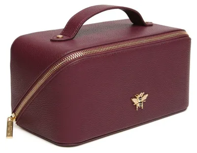 Productafbeelding van Luxe, opvouwbare make-up organizer in de kleur bessenroze