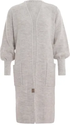 Produktbild von Knit Factory Patty Lange Strickjacke - Beige - 40/42