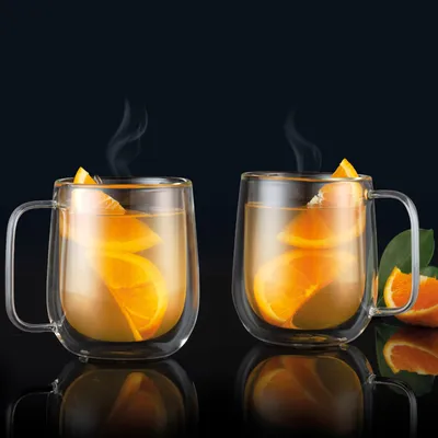 Produktbild von Thermogläser Doppelwandig Thermotasse Thermobecher Set 2 Stück Thermoglas 250 ml