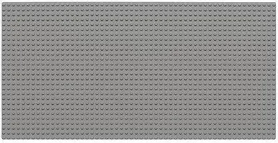 Image de Plaque de base 28 x 56 à picots, gris clair, compatible avec les briques à emboîter