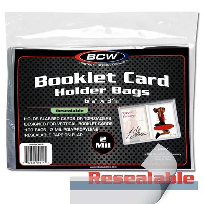 Image de BCW Booklet Card Holder Bags Reseal. verti (100ct.)