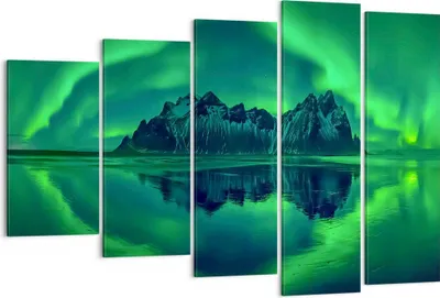 Produktbild von Bild auf Leinwand - Leinwandbild - Berg Gletscher Wasser - 150x100cm - Wand Bild - Wanddeko - Leinwanddruck - Bilder - Kunstdruck - Wanddekoration - Leinwand bilder - Wandkunst - EG150x100-4012