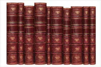 Produktbild von Wallario selbstklebendes Poster - Alte Bücher mit rotem Ledereinband, Größe: 61 x 91,50 cm