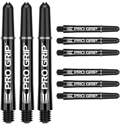 Productafbeelding van Dartshaft dart shafts - Pro Grip 3 set - Zwart, korte schacht - Voor dartpijlen