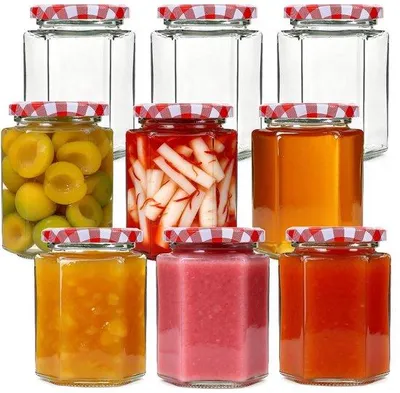 Obrázek produktu pro Skleněné nádoby Jampotten, objem 280 ml - 6 kusů - s víkem - vhodné pro zavařování a fermentaci